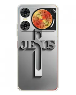 Чехол для ZTE Nubia Music 2 с картинкой «Металлический крест Jesus»