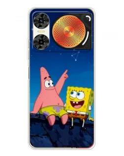Чехол для ZTE Nubia Music 2 с картинкой «Губка Боб и Патрик ночью»