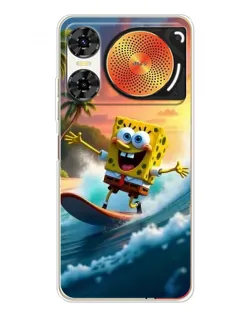 Чехол для ZTE Nubia Music 2 с картинкой «Губка Боб серфингист»