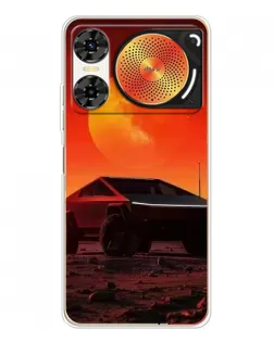Чехол для ZTE Nubia Music 2 с картинкой «Cybertruck на Марсе»
