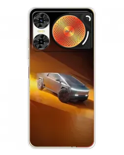 Чехол для ZTE Nubia Music 2 с картинкой «Cybertruck в пустыне»