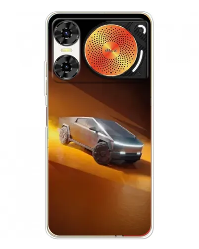 Чехол для ZTE Nubia Music 2 с картинкой «Cybertruck в пустыне»