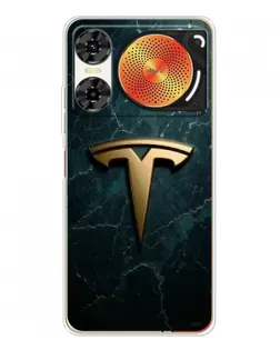 Чехол для ZTE Nubia Music 2 с картинкой «Мраморная Tesla Gold»