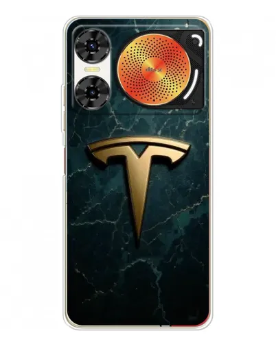 Чехол для ZTE Nubia Music 2 с картинкой «Мраморная Tesla Gold»