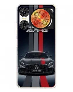 Чехол для ZTE Nubia Music 2 с картинкой «Mercedes — белый карбон»