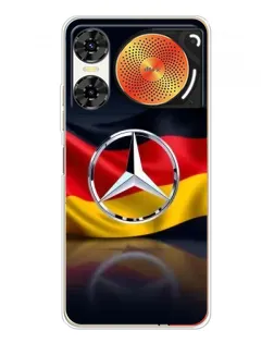 Чехол для ZTE Nubia Music 2 с картинкой «Mercedes — флаг Германии»