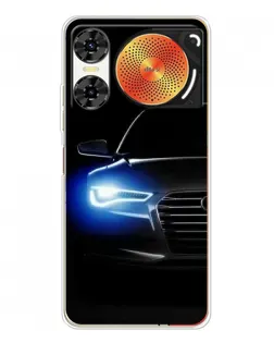 Чехол для ZTE Nubia Music 2 с картинкой «Неоновый взгляд Audi»