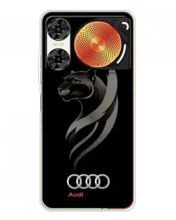 Чехол для ZTE Nubia Music 2 с картинкой «Графика — пантера и Audi»