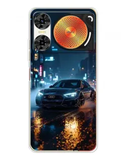 Чехол для ZTE Nubia Music 2 с картинкой «Ночной город и Audi»