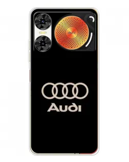 Чехол для ZTE Nubia Music 2 с картинкой «Audi — золотой логотип»