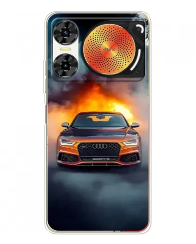 Чехол для ZTE Nubia Music 2 с картинкой «Audi в огненном дыму» Чехол для ZTE Nubia Music 2 с картинкой «Audi в огненном дыму»