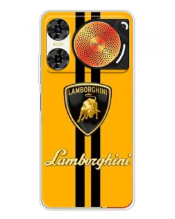 Чехол для ZTE Nubia Music 2 с картинкой «Lamborghini Stripe желтый»
