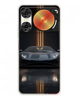 Чехол для ZTE Nubia Music 2 с картинкой «Lamborghini золотые линии»