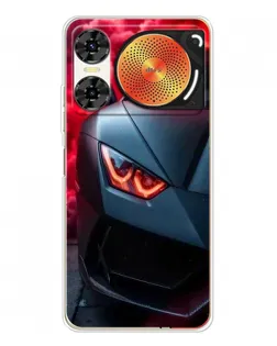 Чехол для ZTE Nubia Music 2 с картинкой «Lamborghini красное сияние»