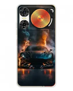 Чехол для ZTE Nubia Music 2 с картинкой «Lamborghini дымная эстетика»
