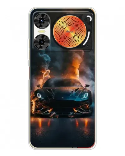 Чехол для ZTE Nubia Music 2 с картинкой «Lamborghini дымная эстетика»