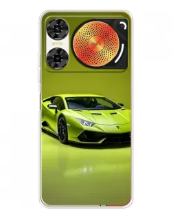 Чехол для ZTE Nubia Music 2 с картинкой «Салатовый Lamborghini Huracan»