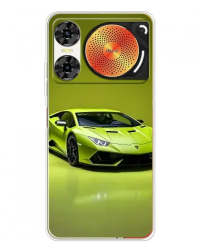 Чехол для ZTE Nubia Music 2 с картинкой «Салатовый Lamborghini Huracan»