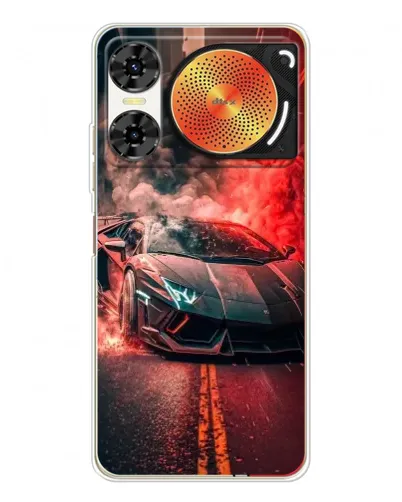 Чехол для ZTE Nubia Music 2 с картинкой «Lamborghini красный дым»