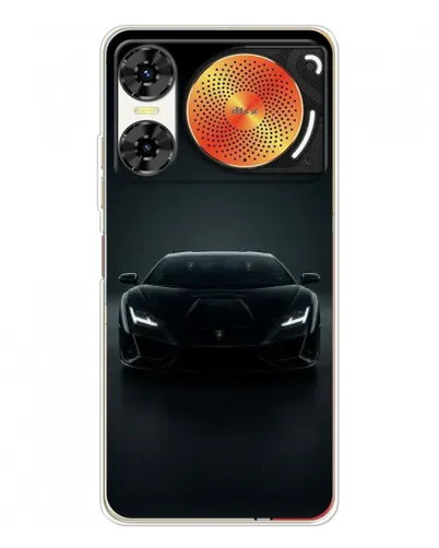 Чехол для ZTE Nubia Music 2 с картинкой «Черный Lamborghini Aventador»