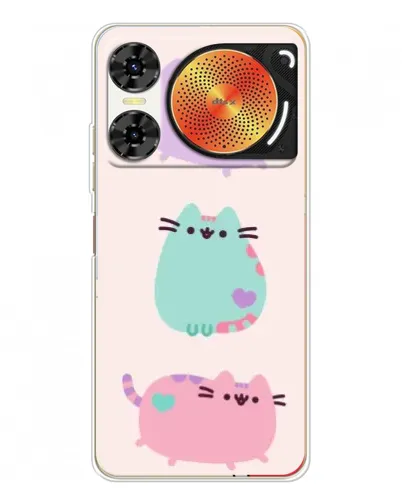 Чехол для ZTE Nubia Music 2 с картинкой «Pusheen трио»