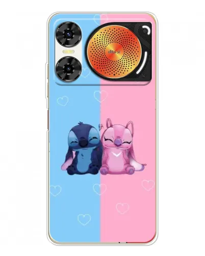 Чехол для ZTE Nubia Music 2 с картинкой «Stitch и Angel Love»