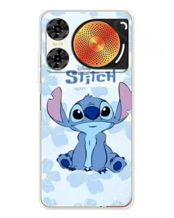 Чехол для ZTE Nubia Music 2 с картинкой «Stitch среди цветов»