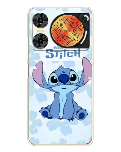 Чехол для ZTE Nubia Music 2 с картинкой «Stitch среди цветов»