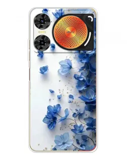 Чехол для ZTE Nubia Music 2 с картинкой «Голубой цветочный каскад» Чехол для ZTE Nubia Music 2 с картинкой «Голубой цветочный каскад»