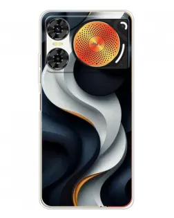 Чехол для ZTE Nubia Music 2 с картинкой «Объемные черно-белые ленты»