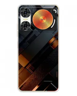 Чехол для ZTE Nubia Music 2 с картинкой «Черные геометрические блоки»