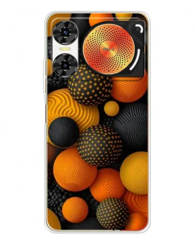 Чехол для ZTE Nubia Music 2 с картинкой «Объемные оранжевые сферы» Чехол для ZTE Nubia Music 2 с картинкой «Объемные оранжевые сферы»