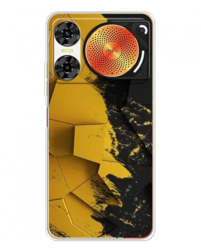 Чехол для ZTE Nubia Music 2 с картинкой «Золотые осколки геометрии» Чехол для ZTE Nubia Music 2 с картинкой «Золотые осколки геометрии»