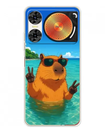 Чехол для ZTE Nubia Music 2 с картинкой «Морская капибара»