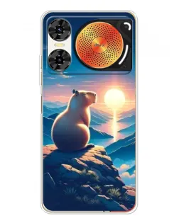 Чехол для ZTE Nubia Music 2 с картинкой «Закат солнца с капибарой» Чехол для ZTE Nubia Music 2 с картинкой «Закат солнца с капибарой»