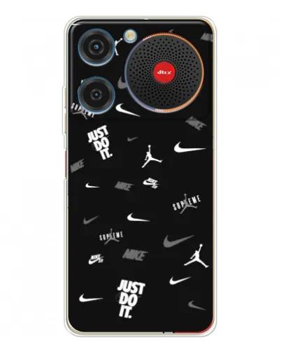 Чехол для ZTE Nubia Music с картинкой «Nike Black Pattern»