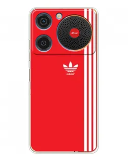 Чехол для ZTE Nubia Music с картинкой «Красный минимализм Adidas»