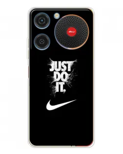 Чехол для ZTE Nubia Music с картинкой «Текстовый принт Nike»