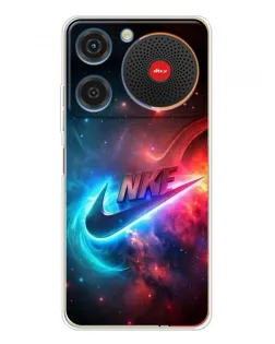 Чехол для ZTE Nubia Music с картинкой «Огненный логотип Nike»