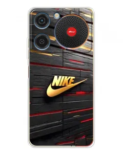 Чехол для ZTE Nubia Music с картинкой «Золотой Nike на металле»