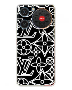 Чехол для ZTE Nubia Music с картинкой «Черно-белый узор LV»