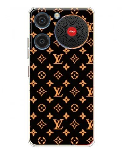 Чехол для ZTE Nubia Music с картинкой «Золотая монограмма LV»