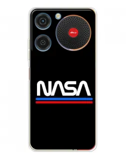Чехол для ZTE Nubia Music с картинкой «NASA — классика Red Blue»