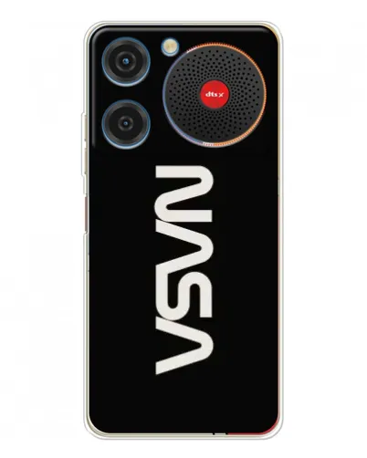 Чехол для ZTE Nubia Music с картинкой «NASA — вертикальный логотип»