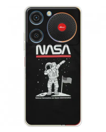 Чехол для ZTE Nubia Music с картинкой «NASA — шагаем по Луне»