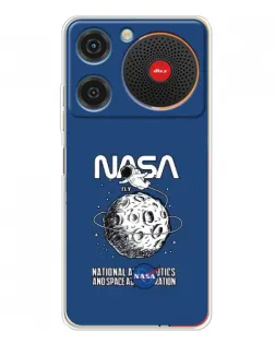 Чехол для ZTE Nubia Music с картинкой «NASA — лунная миссия»