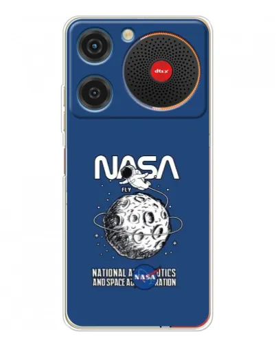 Чехол для ZTE Nubia Music с картинкой «NASA — лунная миссия»