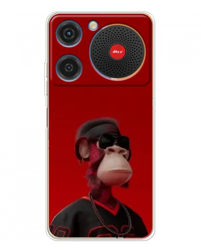 Чехол для ZTE Nubia Music с картинкой «Bored Ape в красном»