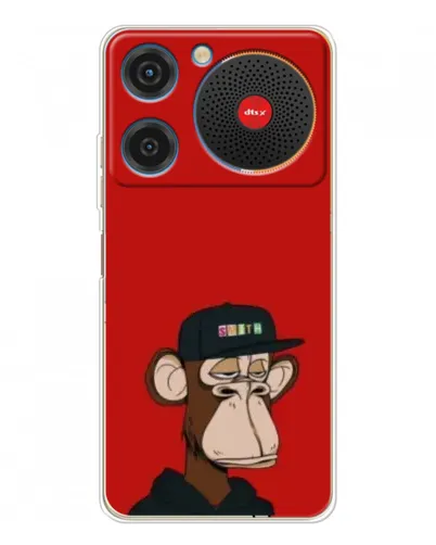 Чехол для ZTE Nubia Music с картинкой «Bored Ape — красный фон»