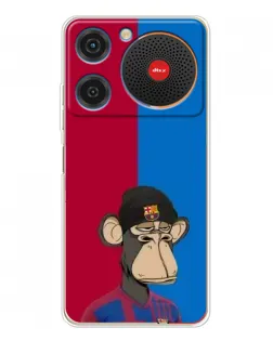Чехол для ZTE Nubia Music с картинкой «Bored Ape — фанат Барсы»